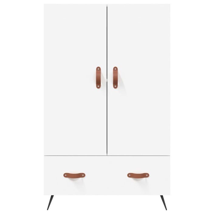 Buffet haut blanc 69,5x31x115 cm bois d'ingénierie - Photo n°6