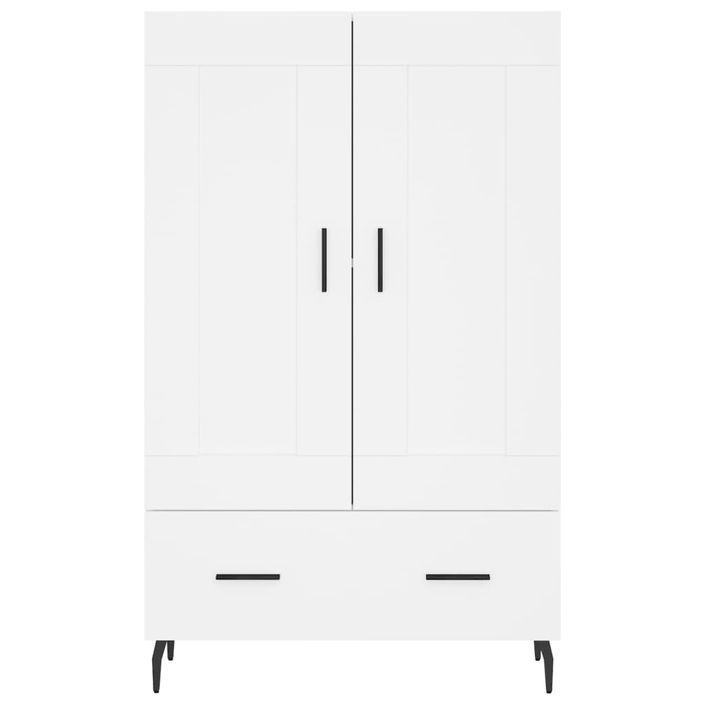 Buffet haut blanc 69,5x31x115 cm bois d'ingénierie - Photo n°5