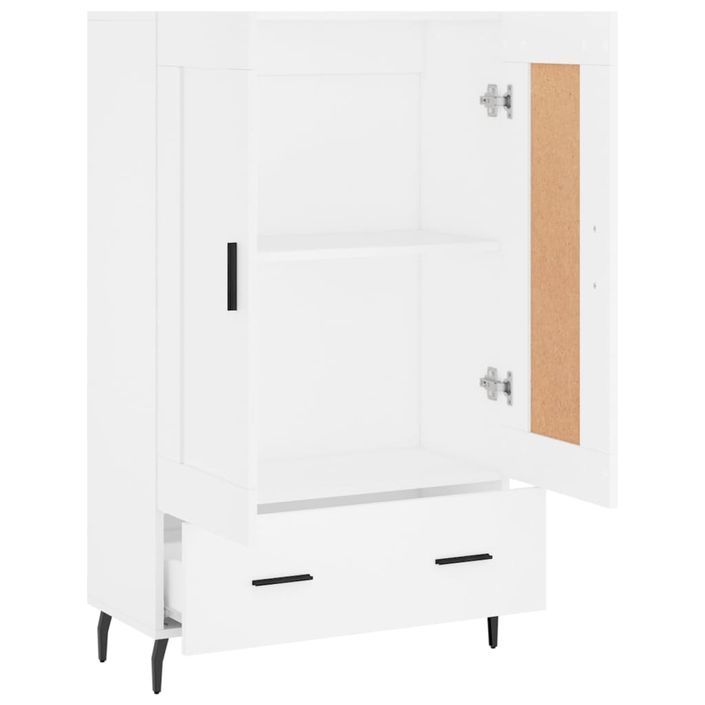 Buffet haut blanc 69,5x31x115 cm bois d'ingénierie - Photo n°6