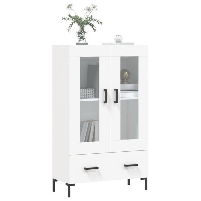 Buffet haut blanc 69,5x31x115 cm bois d'ingénierie - Photo n°3