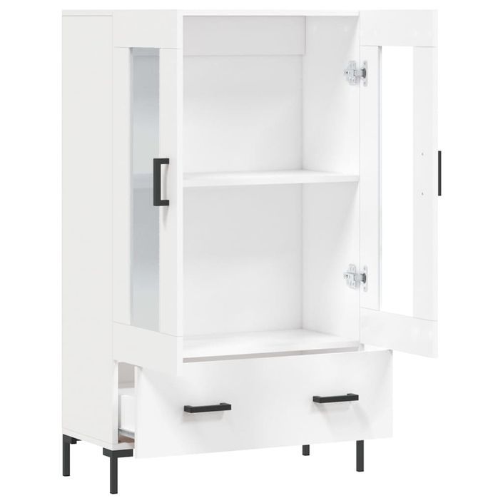 Buffet haut blanc 69,5x31x115 cm bois d'ingénierie - Photo n°5