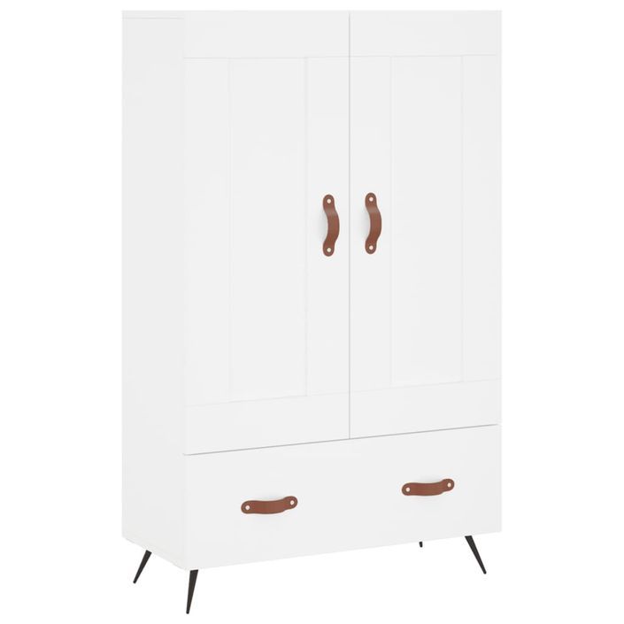 Buffet haut blanc 69,5x31x115 cm bois d'ingénierie - Photo n°1