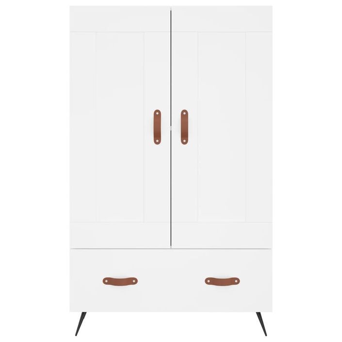 Buffet haut blanc 69,5x31x115 cm bois d'ingénierie - Photo n°5