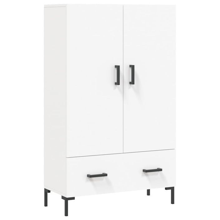 Buffet haut blanc 69,5x31x115 cm bois d'ingénierie - Photo n°1