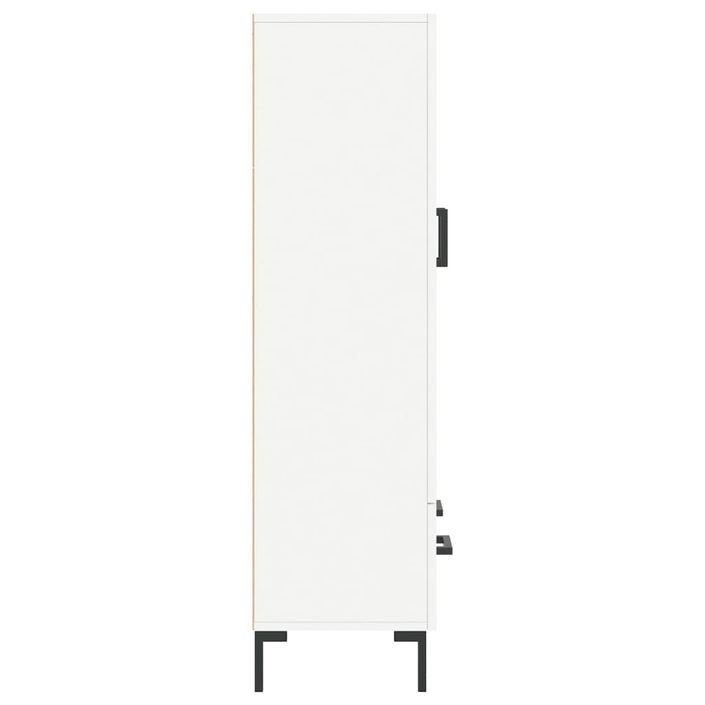 Buffet haut blanc 69,5x31x115 cm bois d'ingénierie - Photo n°7