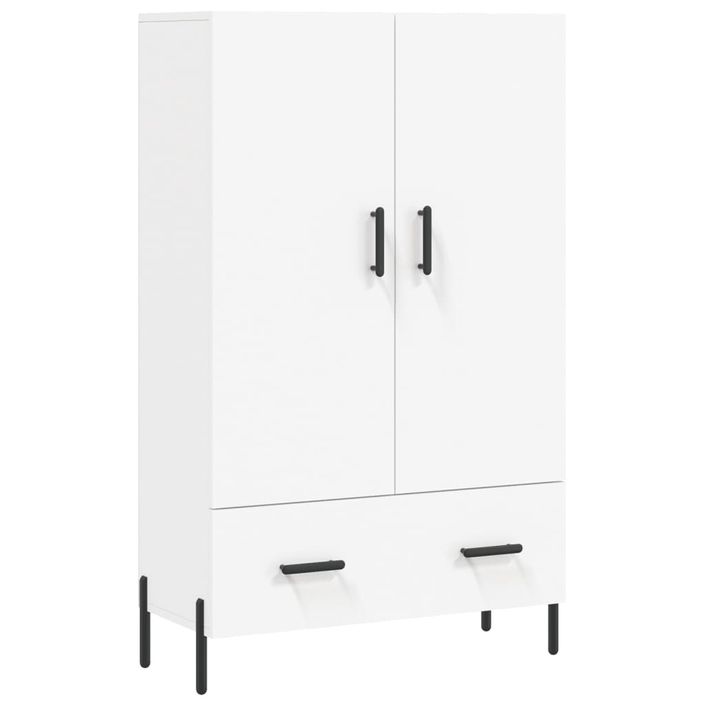 Buffet haut blanc 69,5x31x115 cm bois d'ingénierie - Photo n°1