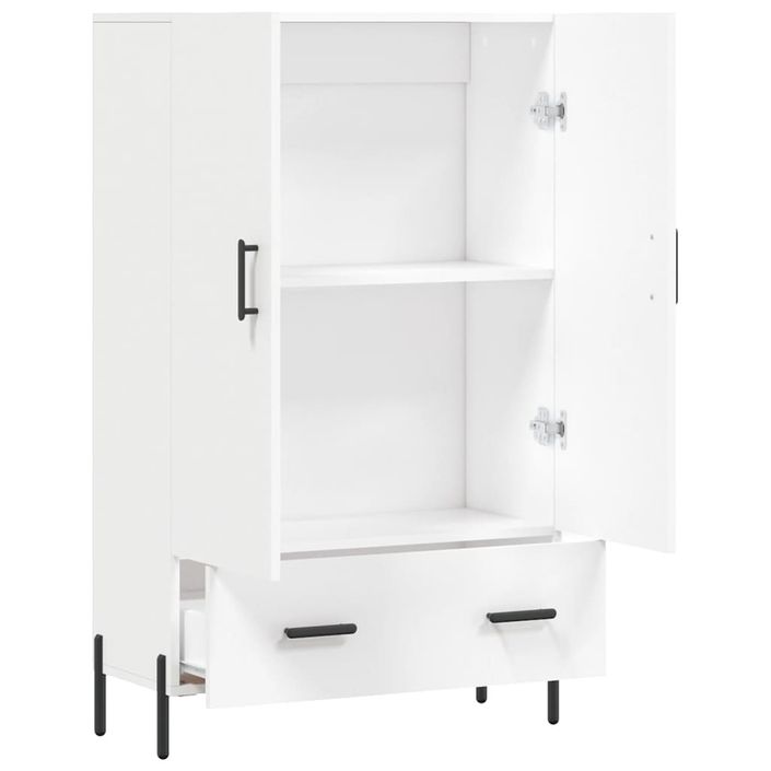 Buffet haut blanc 69,5x31x115 cm bois d'ingénierie - Photo n°5