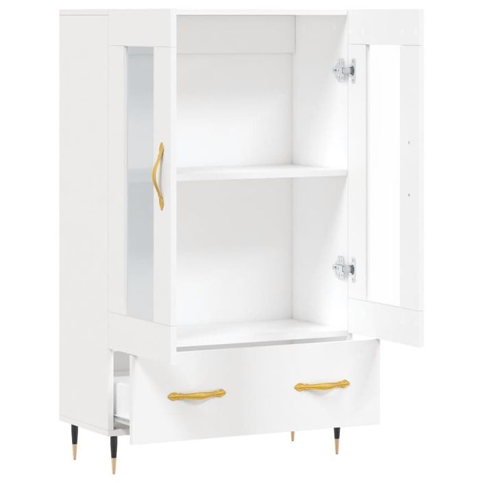 Buffet haut blanc 69,5x31x115 cm bois d'ingénierie - Photo n°5