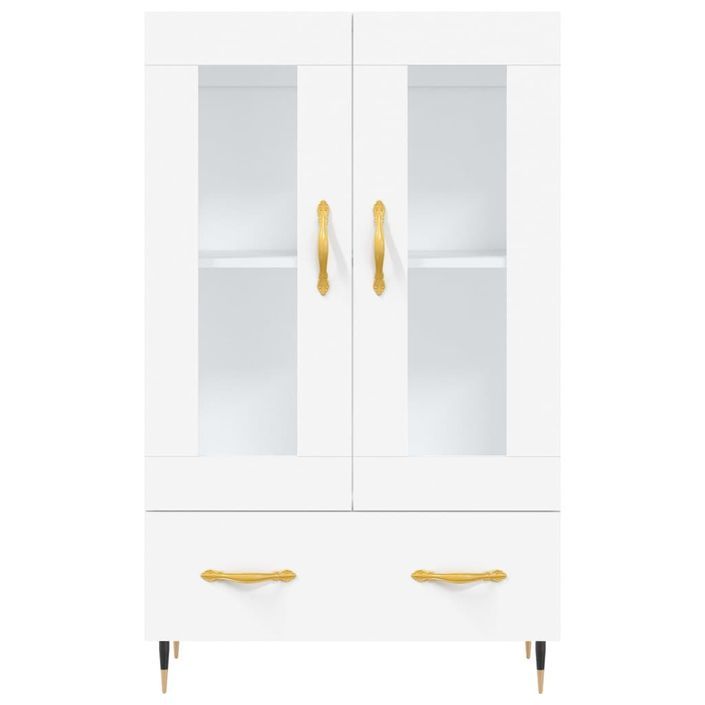 Buffet haut blanc 69,5x31x115 cm bois d'ingénierie - Photo n°6