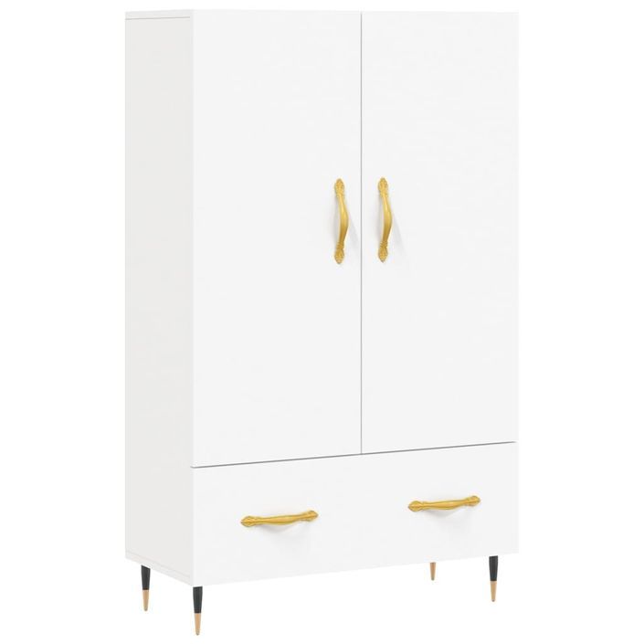 Buffet haut blanc 69,5x31x115 cm bois d'ingénierie - Photo n°1