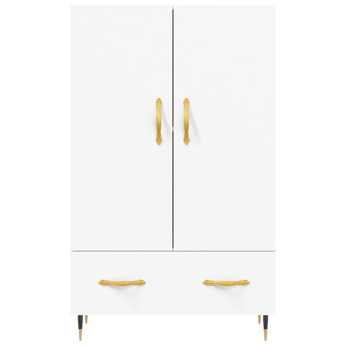 Buffet haut blanc 69,5x31x115 cm bois d'ingénierie - Photo n°6