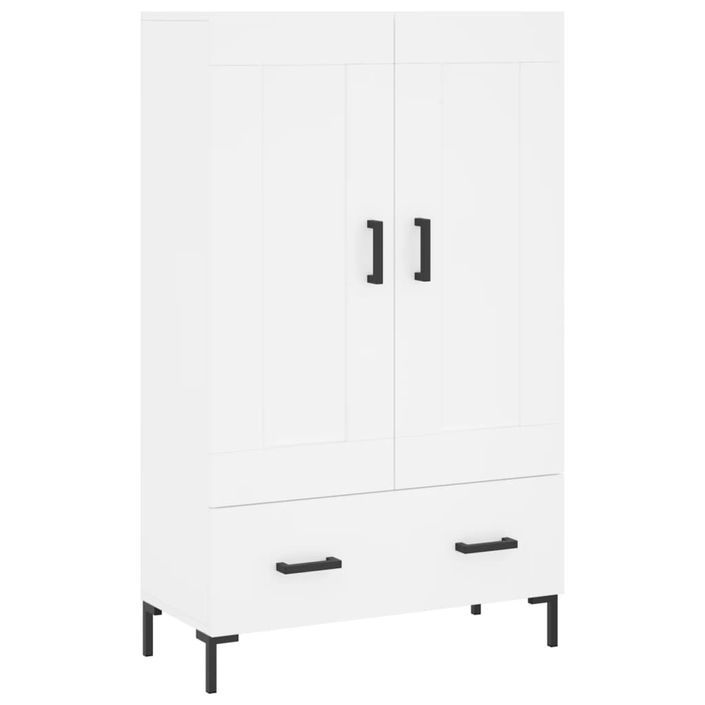 Buffet haut blanc 69,5x31x115 cm bois d'ingénierie - Photo n°1