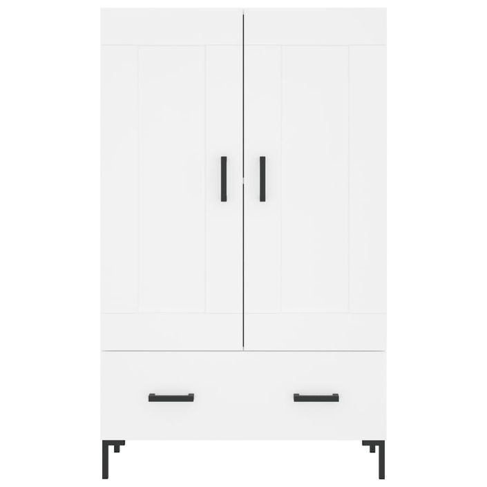 Buffet haut blanc 69,5x31x115 cm bois d'ingénierie - Photo n°5