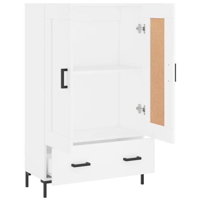 Buffet haut blanc 69,5x31x115 cm bois d'ingénierie - Photo n°6