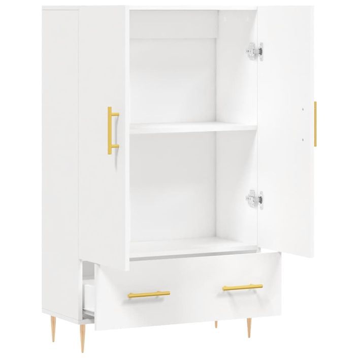 Buffet haut blanc 69,5x31x115 cm bois d'ingénierie - Photo n°5