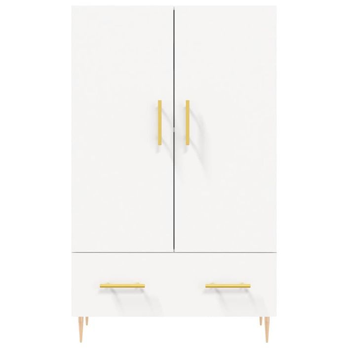 Buffet haut blanc 69,5x31x115 cm bois d'ingénierie - Photo n°6