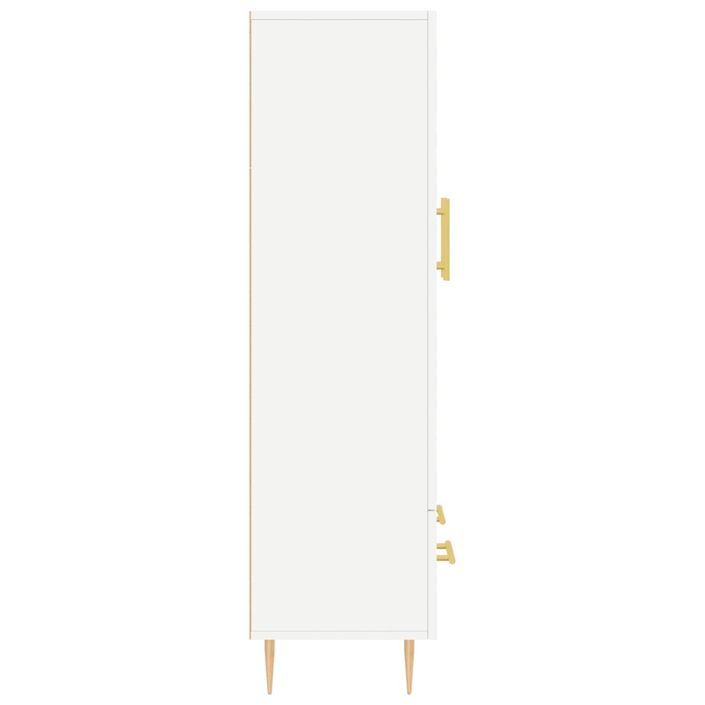 Buffet haut blanc 69,5x31x115 cm bois d'ingénierie - Photo n°7