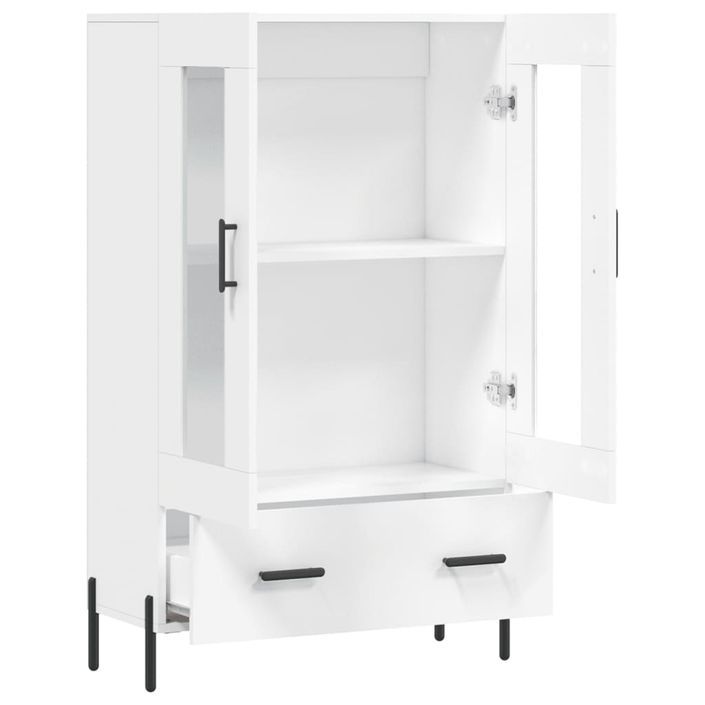 Buffet haut blanc 69,5x31x115 cm bois d'ingénierie - Photo n°5