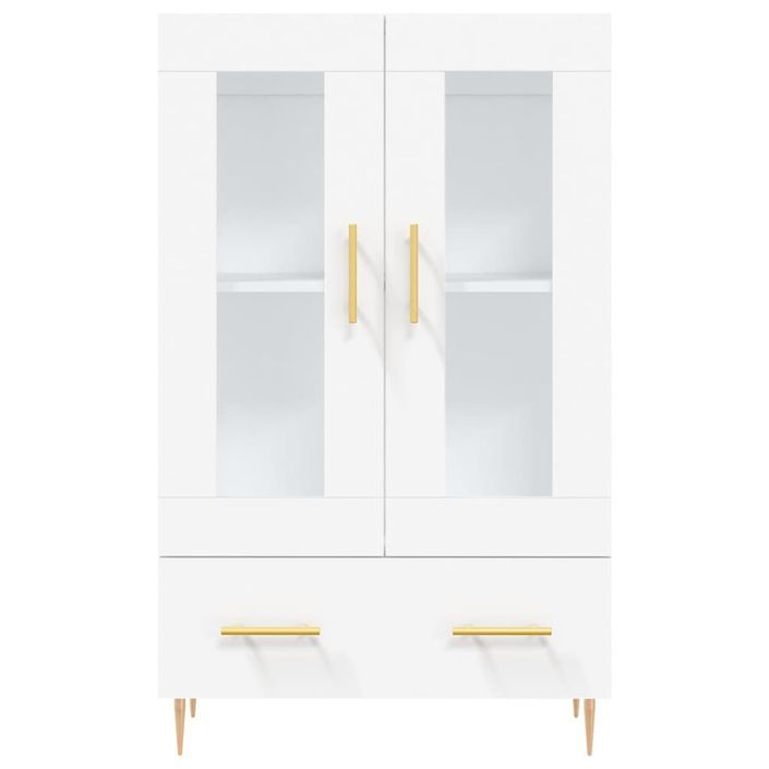 Buffet haut blanc 69,5x31x115 cm bois d'ingénierie - Photo n°6