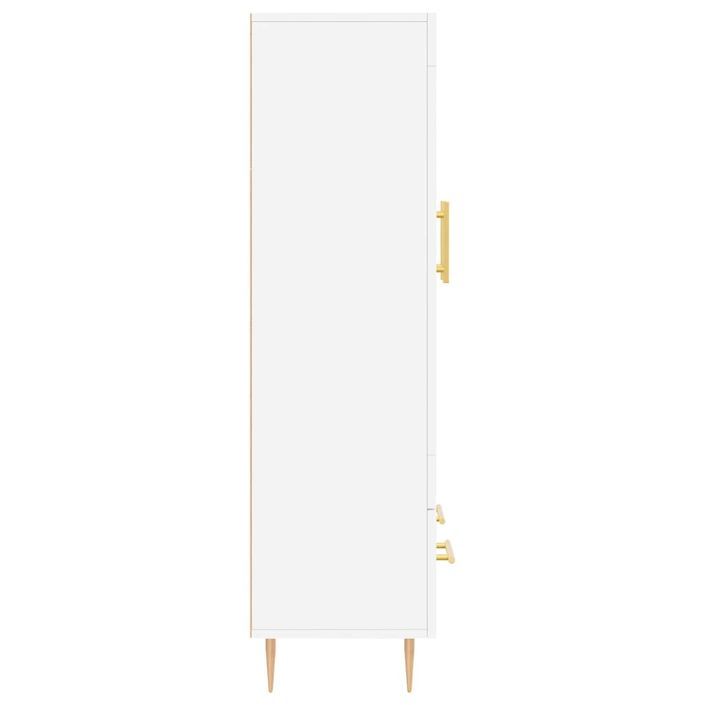 Buffet haut blanc 69,5x31x115 cm bois d'ingénierie - Photo n°7