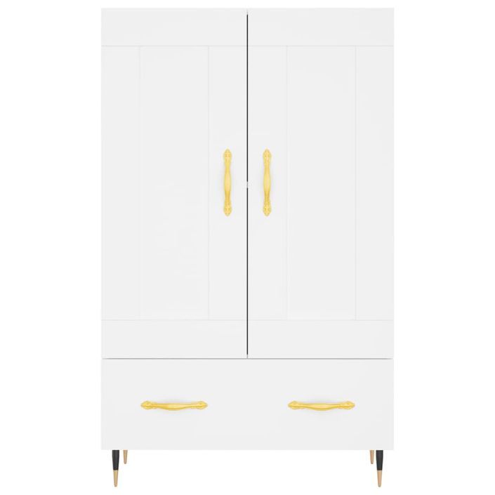 Buffet haut blanc 69,5x31x115 cm bois d'ingénierie - Photo n°5