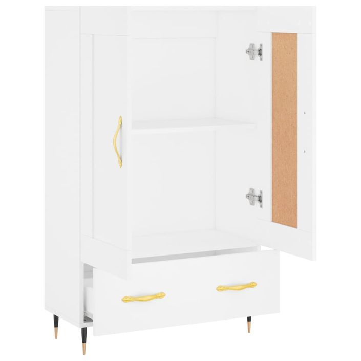 Buffet haut blanc 69,5x31x115 cm bois d'ingénierie - Photo n°6