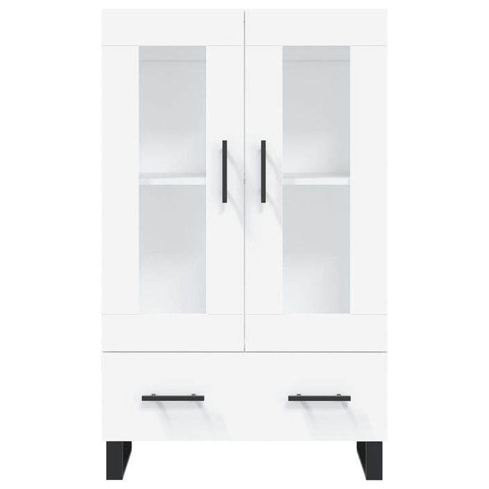 Buffet haut blanc 69,5x31x115 cm bois d'ingénierie - Photo n°6