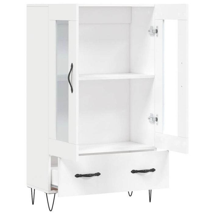 Buffet haut blanc 69,5x31x115 cm bois d'ingénierie - Photo n°5