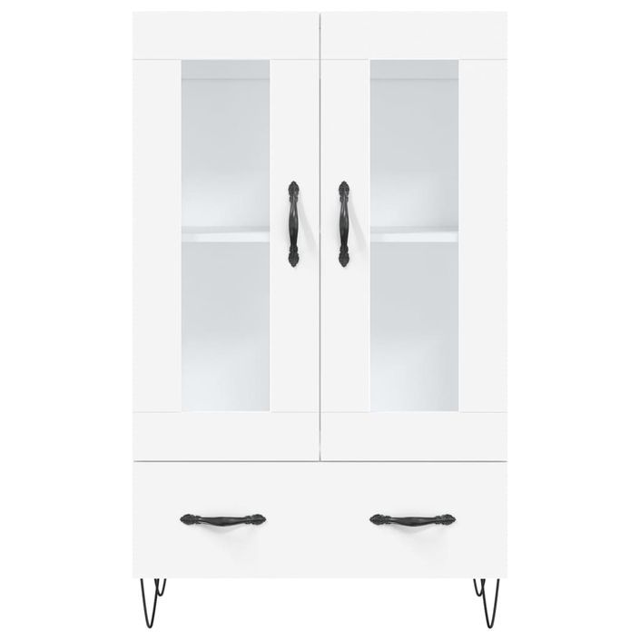 Buffet haut blanc 69,5x31x115 cm bois d'ingénierie - Photo n°6