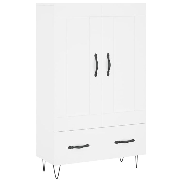 Buffet haut blanc 69,5x31x115 cm bois d'ingénierie - Photo n°1