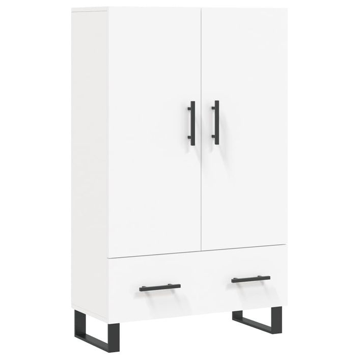 Buffet haut blanc 69,5x31x115 cm bois d'ingénierie - Photo n°1