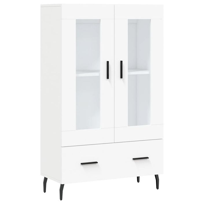 Buffet haut blanc 69,5x31x115 cm bois d'ingénierie - Photo n°1