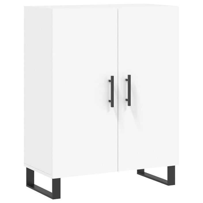 Buffet haut Blanc 69,5x34x180 cm Bois d'ingénierie - Photo n°7