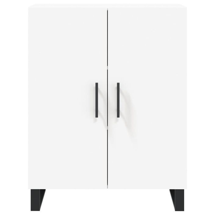 Buffet haut Blanc 69,5x34x180 cm Bois d'ingénierie - Photo n°8