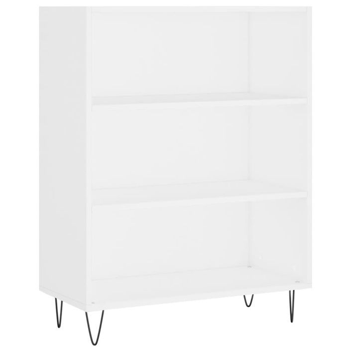 Buffet haut Blanc 69,5x34x180 cm Bois d'ingénierie - Photo n°7