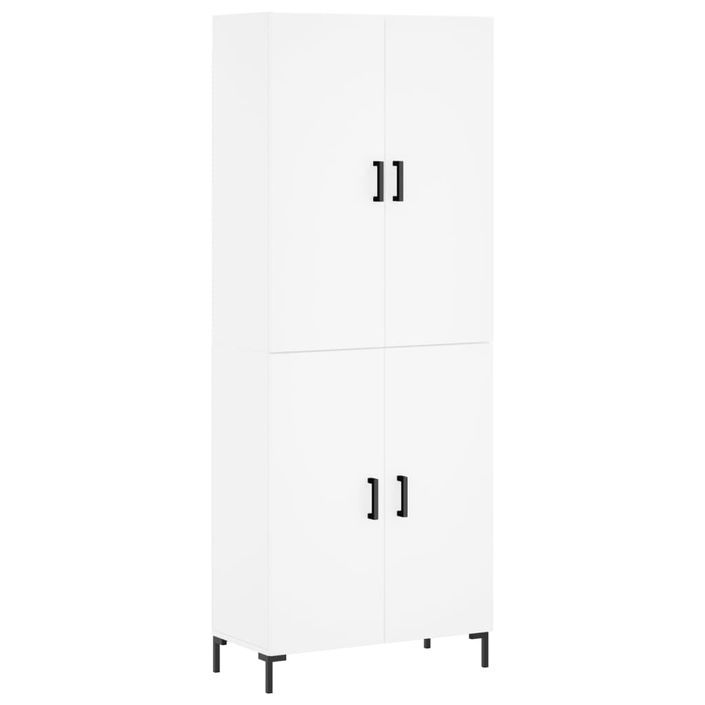 Buffet haut Blanc 69,5x34x180 cm Bois d'ingénierie - Photo n°1