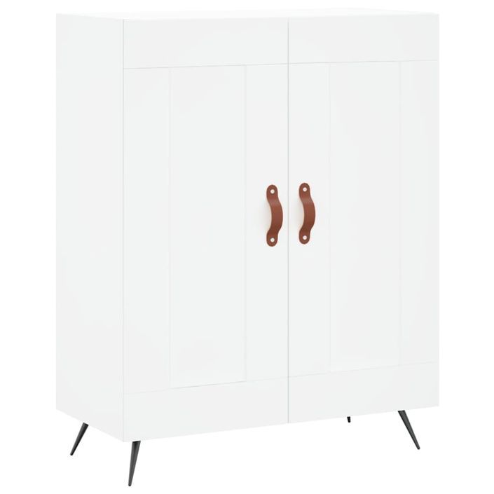 Buffet haut Blanc 69,5x34x180 cm Bois d'ingénierie - Photo n°7