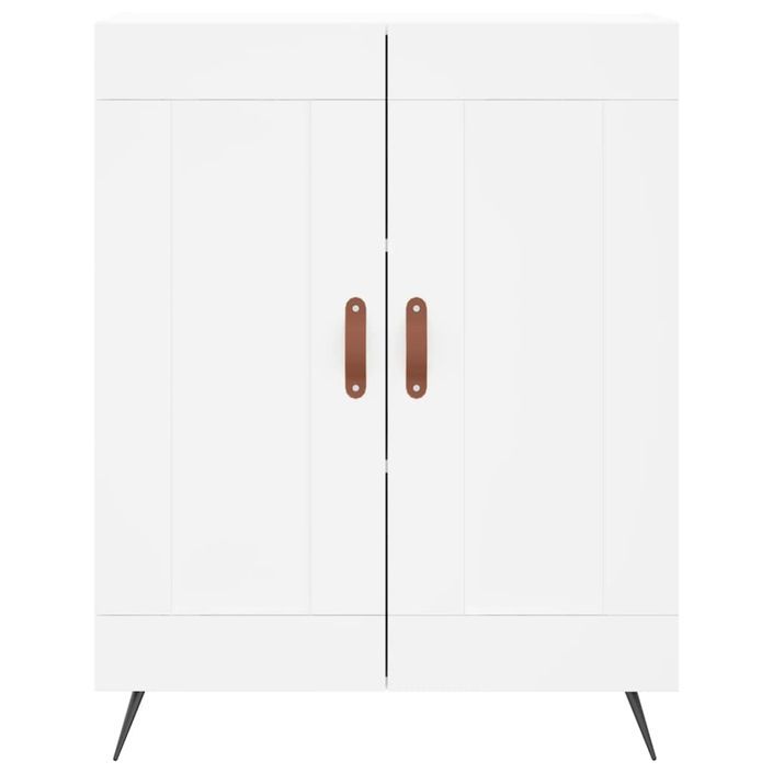 Buffet haut Blanc 69,5x34x180 cm Bois d'ingénierie - Photo n°8