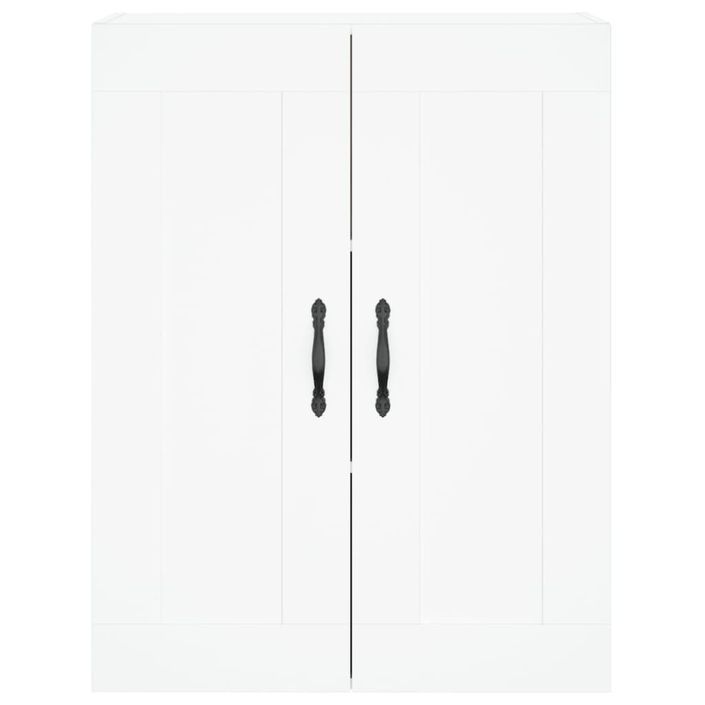 Buffet haut Blanc 69,5x34x180 cm Bois d'ingénierie - Photo n°6