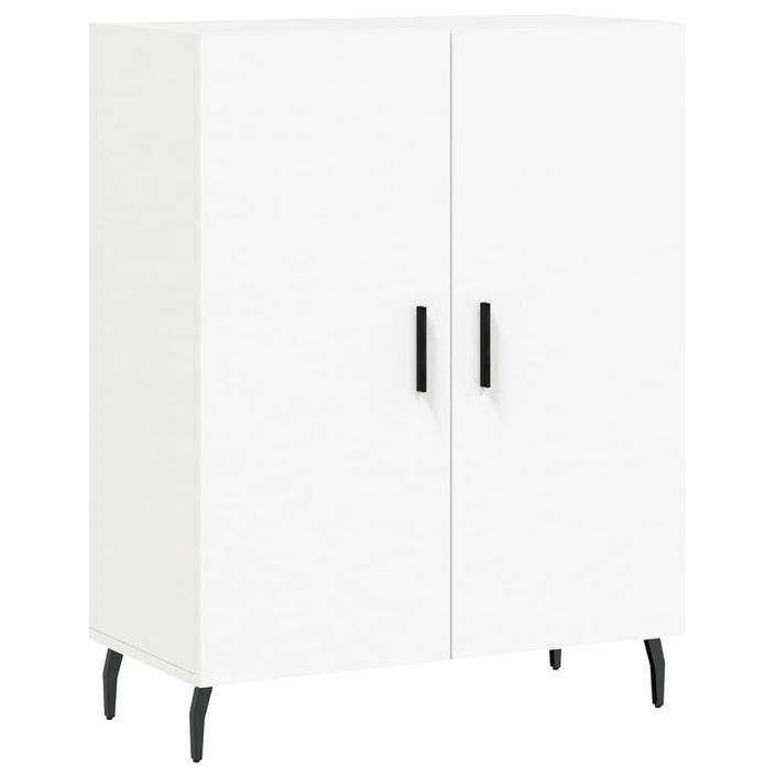 Buffet haut Blanc 69,5x34x180 cm Bois d'ingénierie - Photo n°7