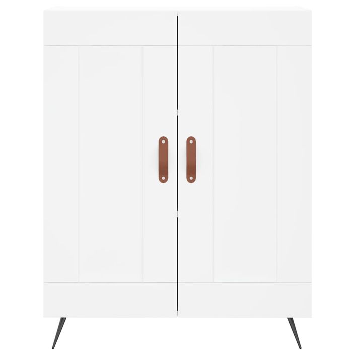 Buffet haut Blanc 69,5x34x180 cm Bois d'ingénierie - Photo n°8