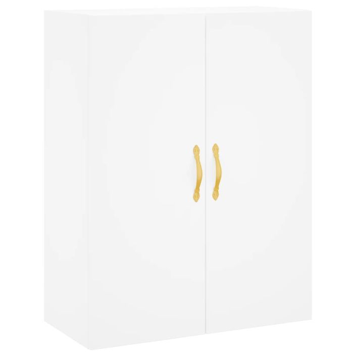 Buffet haut Blanc 69,5x34x180 cm Bois d'ingénierie - Photo n°5