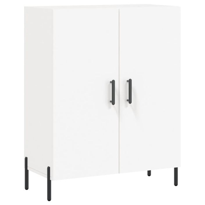 Buffet haut Blanc 69,5x34x180 cm Bois d'ingénierie - Photo n°7