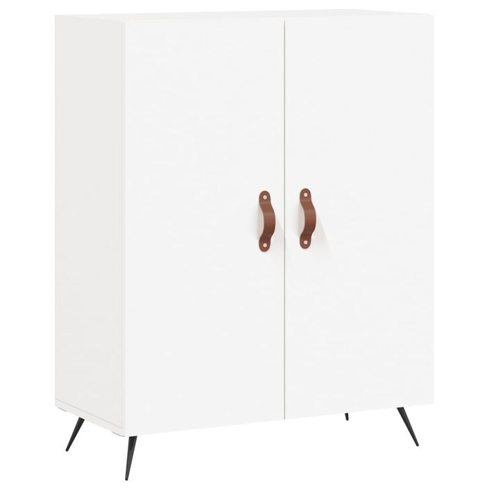 Buffet haut Blanc 69,5x34x180 cm Bois d'ingénierie - Photo n°7