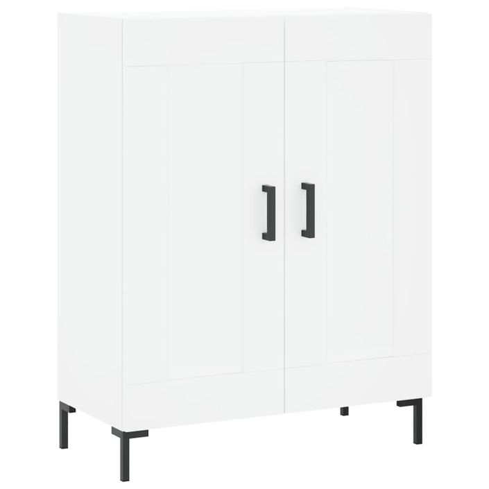 Buffet haut Blanc 69,5x34x180 cm Bois d'ingénierie - Photo n°7