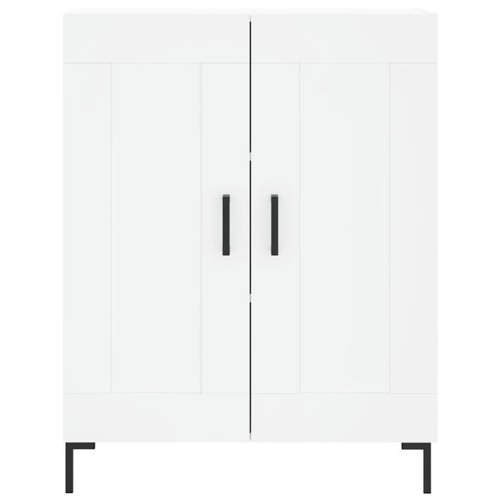 Buffet haut Blanc 69,5x34x180 cm Bois d'ingénierie - Photo n°8