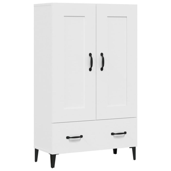 Buffet haut Blanc 70x31x115 cm Bois d'ingénierie - Photo n°1