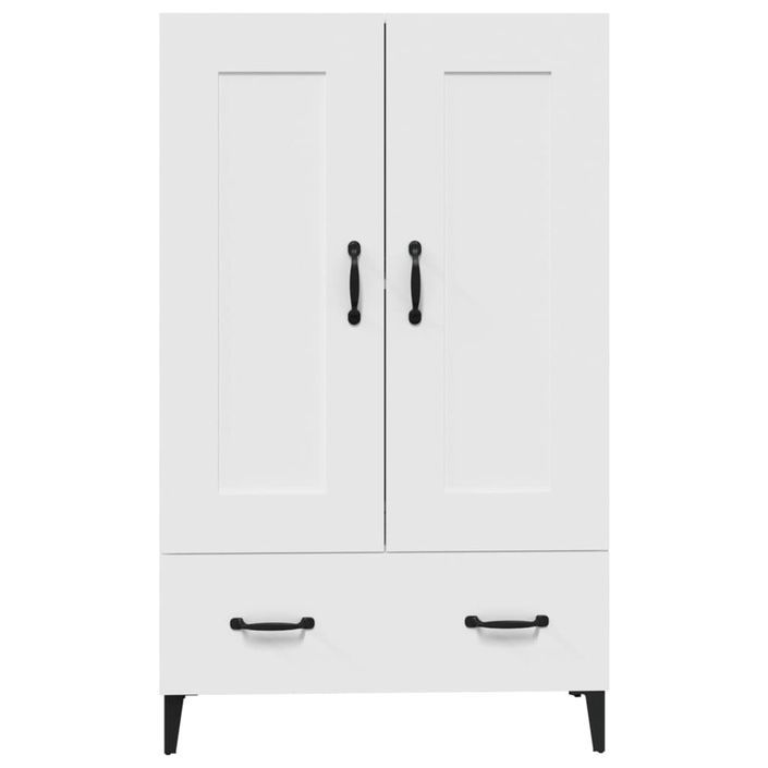 Buffet haut Blanc 70x31x115 cm Bois d'ingénierie - Photo n°6