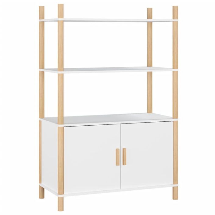 Buffet haut Blanc 80x40x121 cm Bois d'ingénierie - Photo n°1