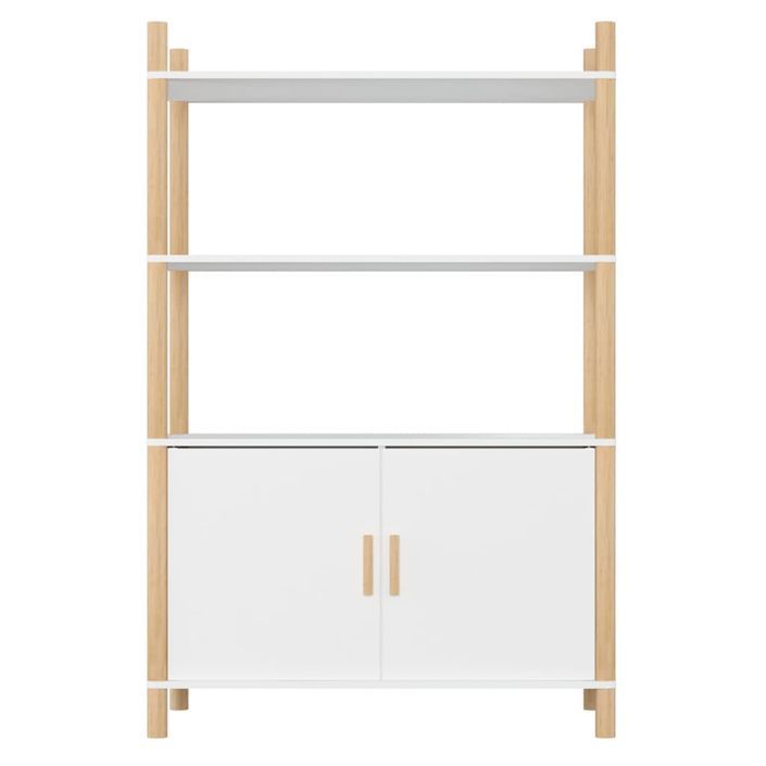 Buffet haut Blanc 80x40x121 cm Bois d'ingénierie - Photo n°3